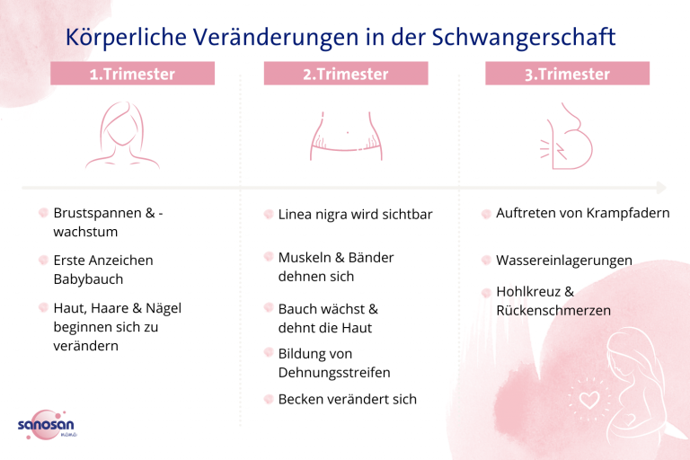 Wie Fühlt Sich Brustschmerz In Schwangerschaft An Körperliche Veränderungen in der Schwangerschaft - sanosan